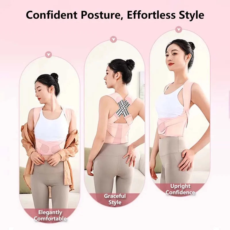 Posture Corrector | Adjustable Back Support Belt for Abdominal Waist Correction,  Spine Alignment Waist Trainer Unisex