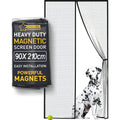 Magnetic Screen Door, Easy-install Strong magnets Anti Mosquito Fly Curtain with Reinforced Hook & Loop for Kitchen, Living Room