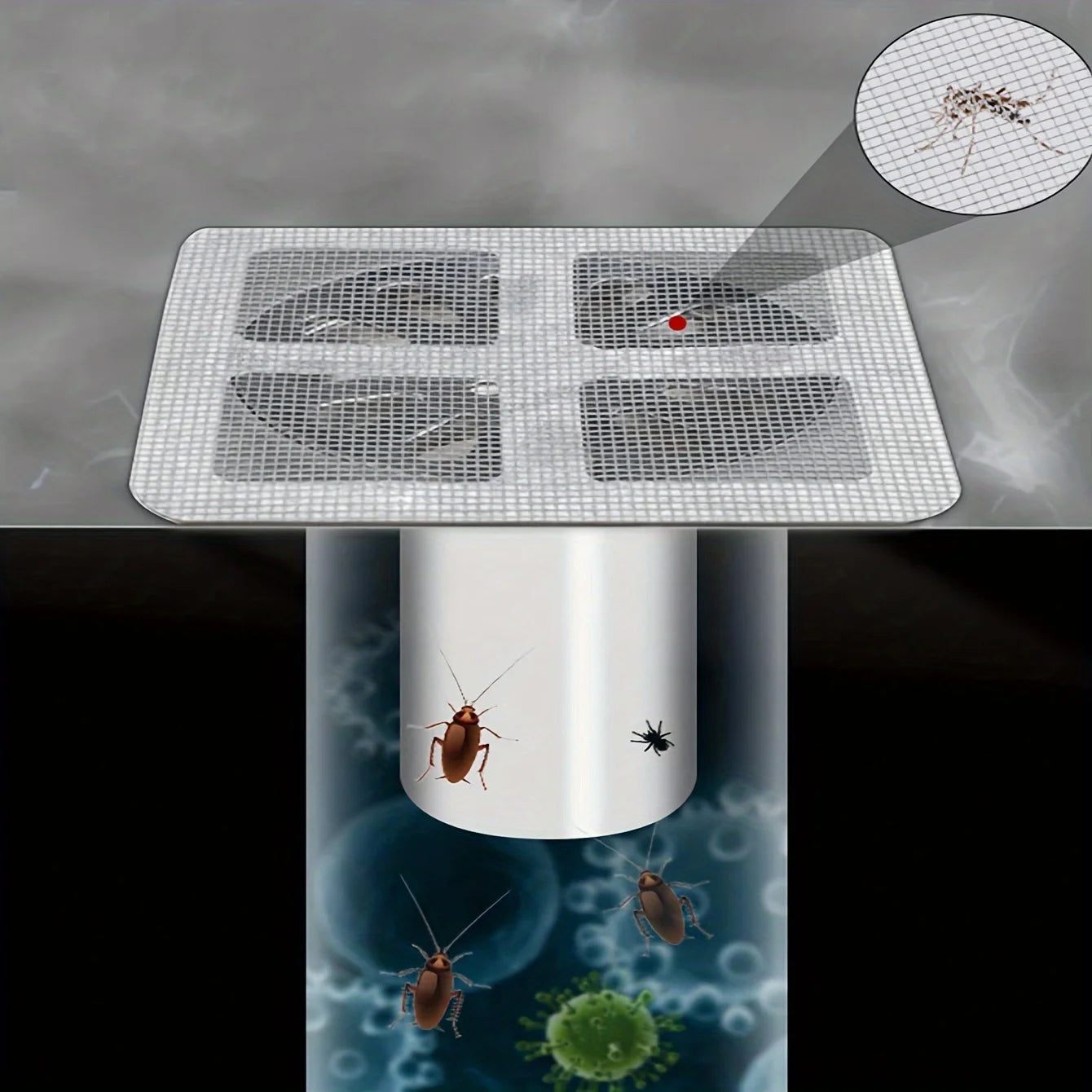 Shower Drain Hair Catcher,Hair Catchers For Shower, Floor Sink Strainer Filter Mesh Stickers, Hair Stopper For Bathroom Bathtub