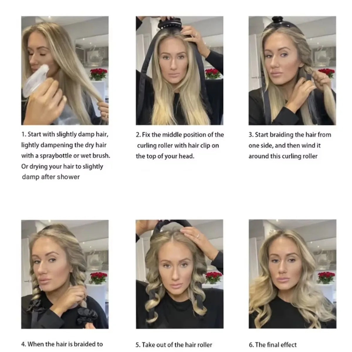 Heatless Hair Curler Curling Rod Headband No Heat Silk Ribbon Curls Hair Roller Curlers for Hair Straightener Hair Styling Tools